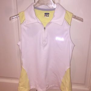 Women’s Fila top. White sleeveless.
